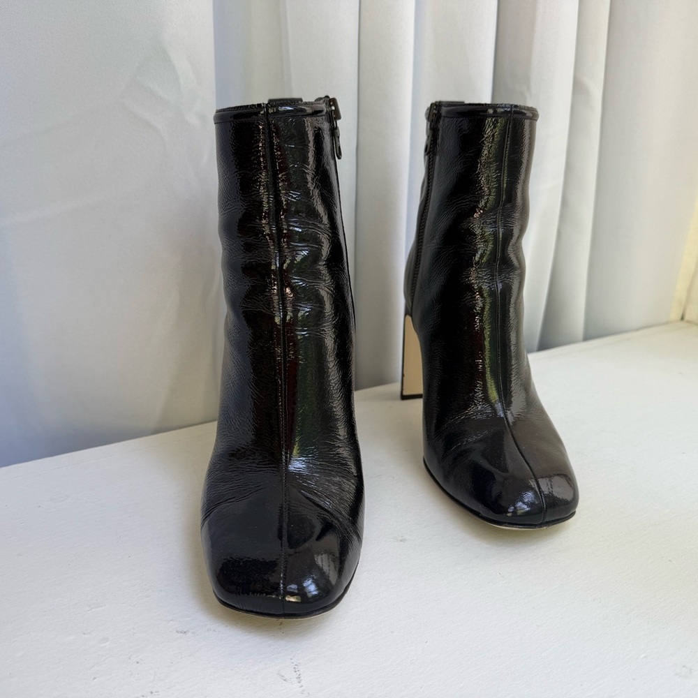 Rag & Bone “Ellis” Black Patent Leather Heeled Boots